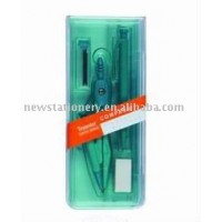 Green plastic box school Compass set