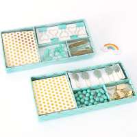 Back to School seafoam and gold gift  set with gold pin&paper clip&sticker&binder clips