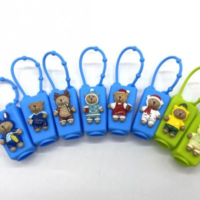 Mini Cute Bear Hand Soap Bottle Holder Travel Portable Silicone holder