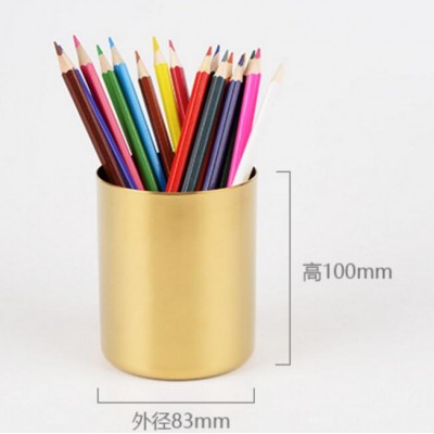 Gold Stainless Steel Pencil Holder