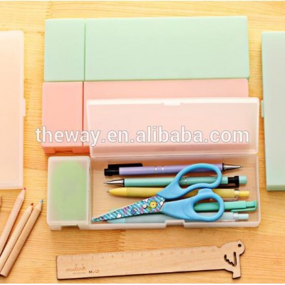 Very simple style frosted stationary box PP pencil box Customized logo available