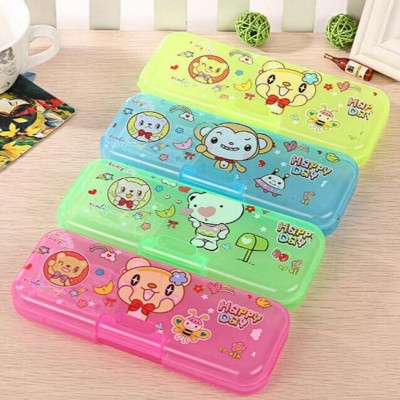 School transparent pencil case box