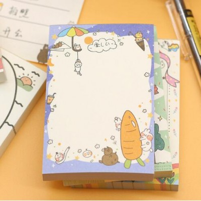 Cute Cartoon Rabbit Sticky Note Novelty Memo Pad100 sheets